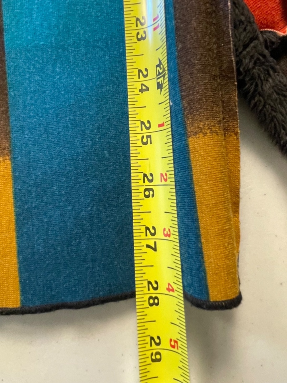 ADORE Patchwork Jacket Coat Open Front Fleece Collar Multicolor XL Boho Artsy - Picture 14 of 14